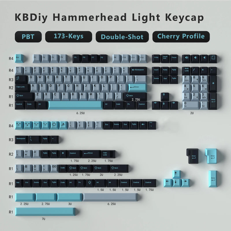 KBDIY PBT Keycap Set - Hammerhead